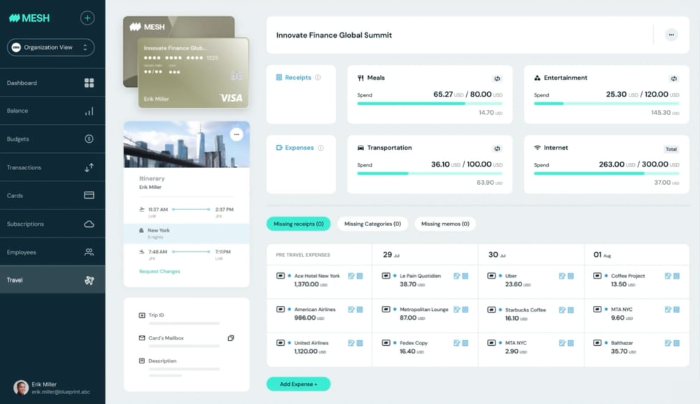 Spend Management screenshot
