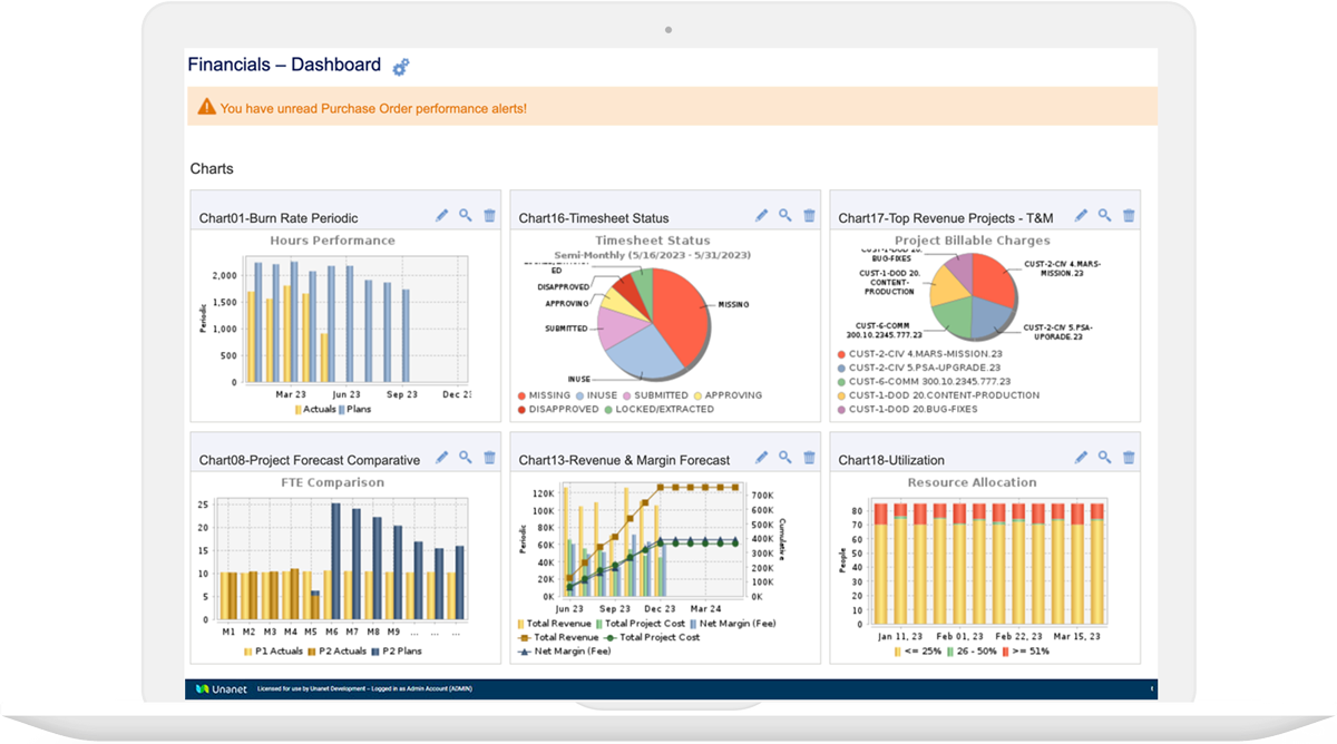 unanet-erp-govcon-financials-screenshot-1